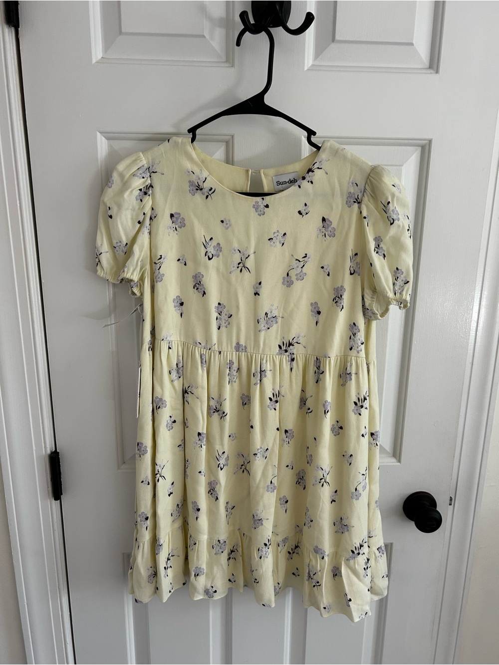 Aritzia Sun Deh butter yellow floral Dress